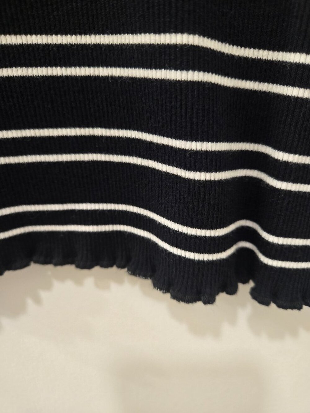 CALVIN KLEIN girls striped black and white long sleeve shirt - Picture 6 of 6